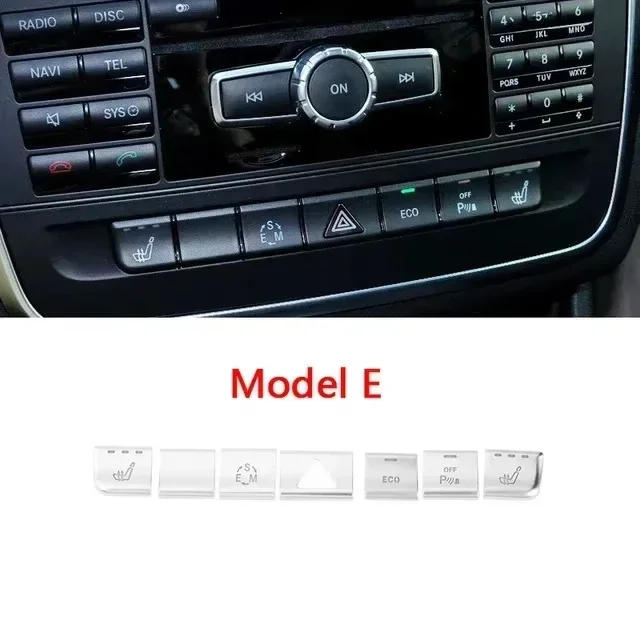 أزرار مكيف الهواء لوحدة التحكم في السيارة شارات الكسوة لمرسيدس بنز GLA X156 CLA C117 A B Class W176 W246 ملصقات السيارات الداخلية