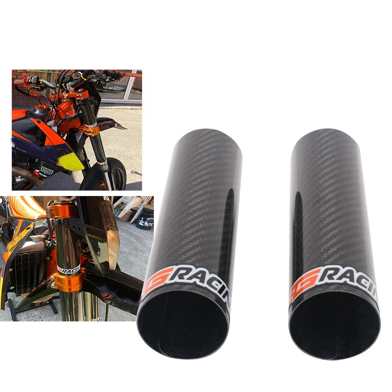 160MM 172MM 178MM 202MM 225MM 248MM 260MM Motocros Carbon Fiber Front Fork Guard Wrap Cover For KTM Honda Yamaha Kawasaki Suzuki