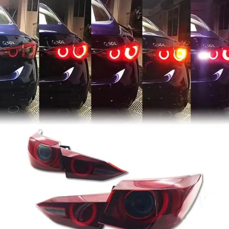 

Car LED Tail Light For INFINITI Q50L Q50 VQ37 400R 2013-2019 Rear Fog Lamp + Brake Lamp + Reverse + Dynamic Turn Signal Retrofit