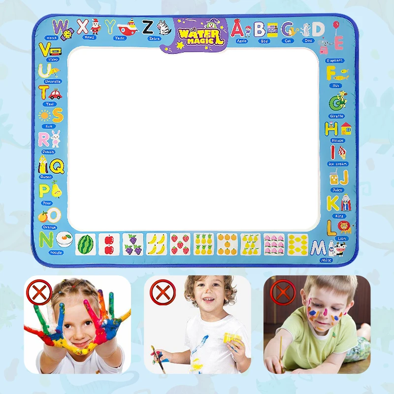 แผ่นระบายสีน้ำสำหรับเด็กแบบนำกลับมาใช้ใหม่ พกพาสะดวก ไม่เลอะเทอะ ของเล่นสร้างสรรค์ เหมาะเป็นของขวัญวันเกิดสำหรับเด็กในวันคริสต์มาส