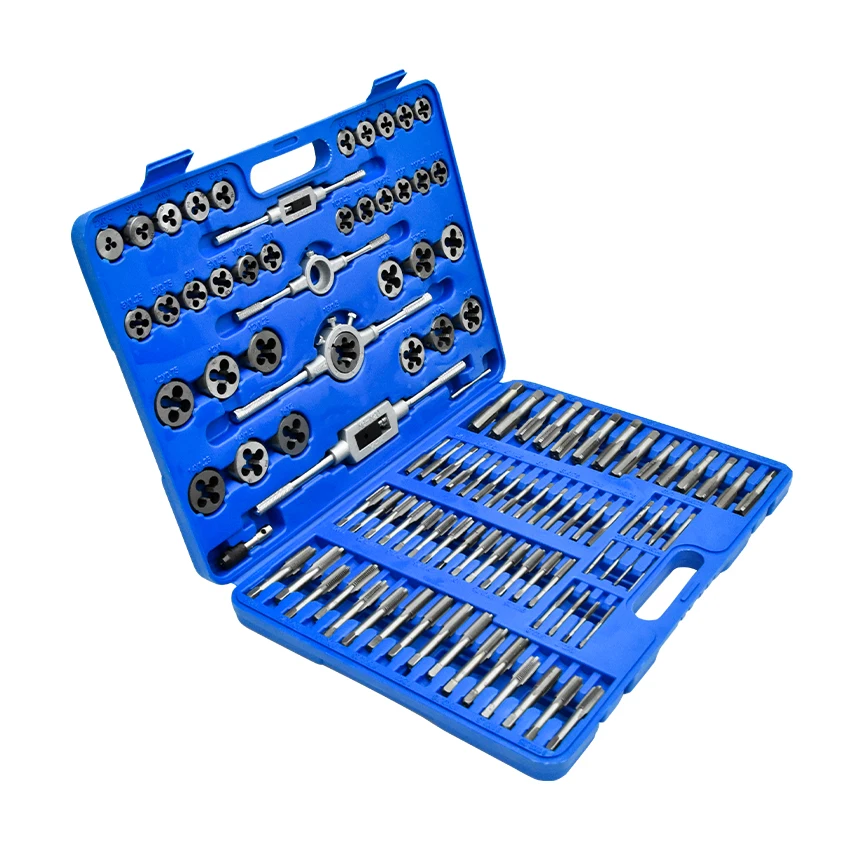 110-piece Set of Tap Set Thread Tap And Die Wrench Kit Tap Die Set Tap Die Sets of Hand Tools Hand Threading Tools 110PCS/Set