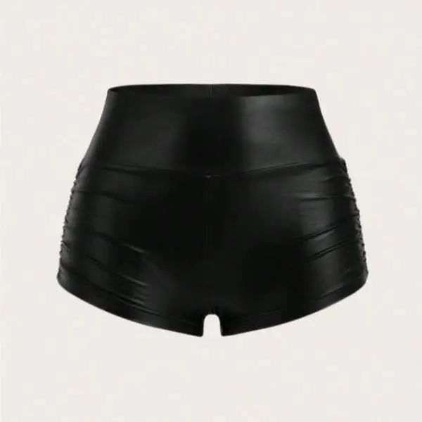 ファイオナブル レディース 伸縮性 無地 シンプルデザイン カジュアルパンツ ミッドローウエスト PVC素材 その他素材 00%