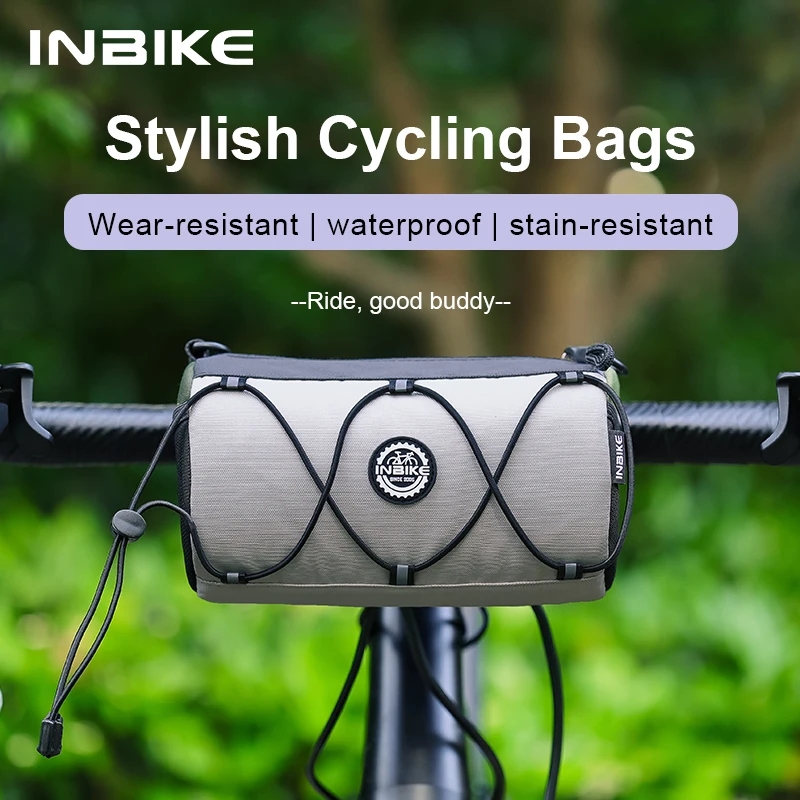 INBIKE Bike Handlebar Bag Water-Resistant Bicycle Front Bag Storage with Shoulder Strap Road Mountain Bike Cycling Travel Bags