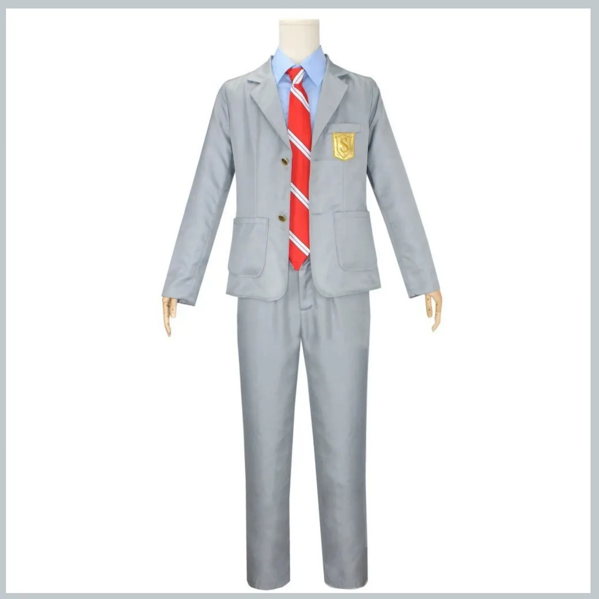 Anime Your Lie in April Miyazono Kaori Arima Kousei Cosplay Costume Wig Japanese JK School Uniform Man Woman Sexy Campus Suit view 3