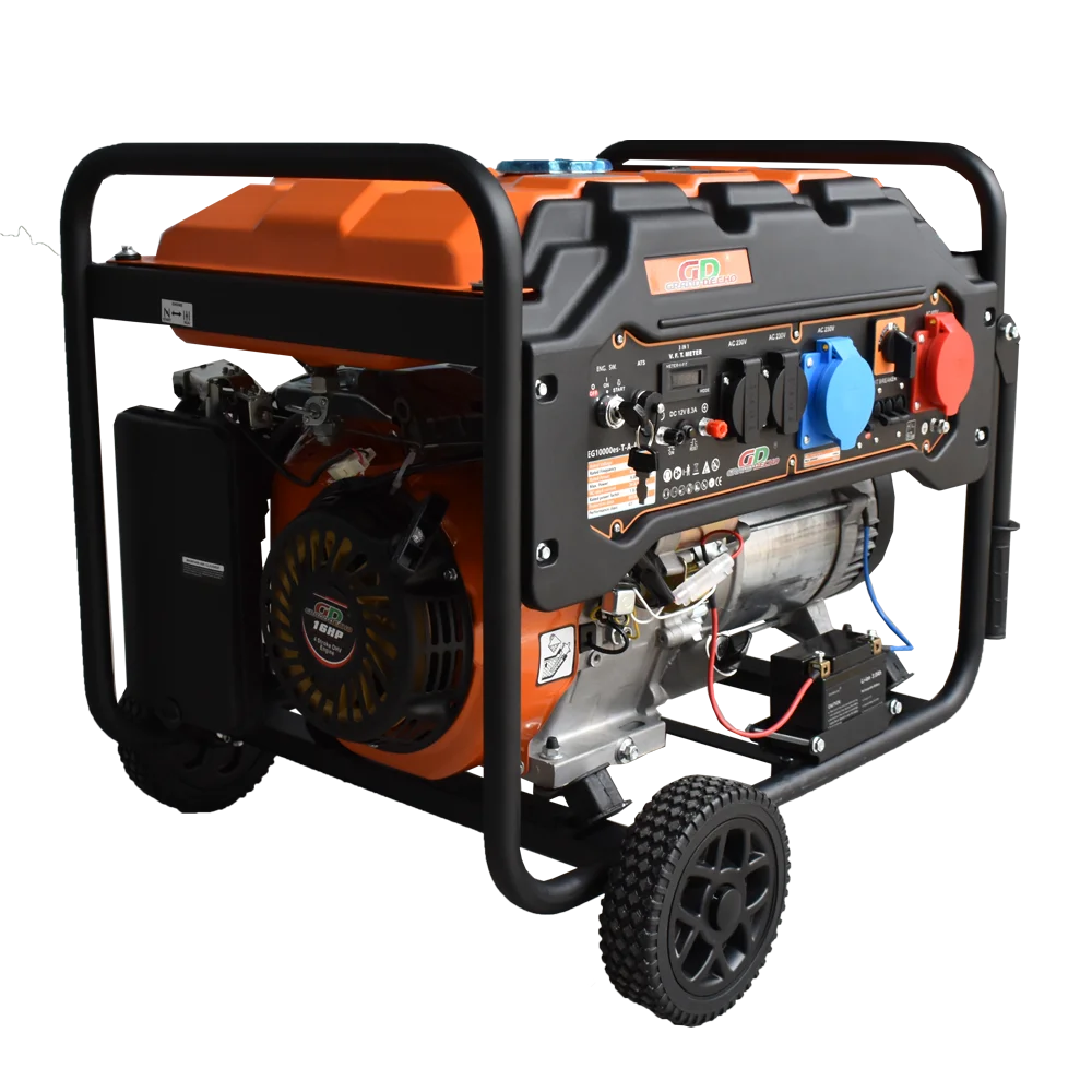 Generator Set with Start Stable Power Air-Cooled 4-Stroke Engine 27L Fuel Tank EG10000es-T-A-A