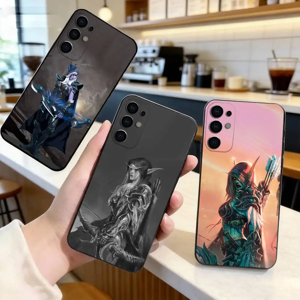 WoW S-Sylvanas Windrunner Phone Case Black Silicone Soft For Samsung S25,S24,S21,S22,S23,S30,Ultra,S20,Plus,Fe,Lite