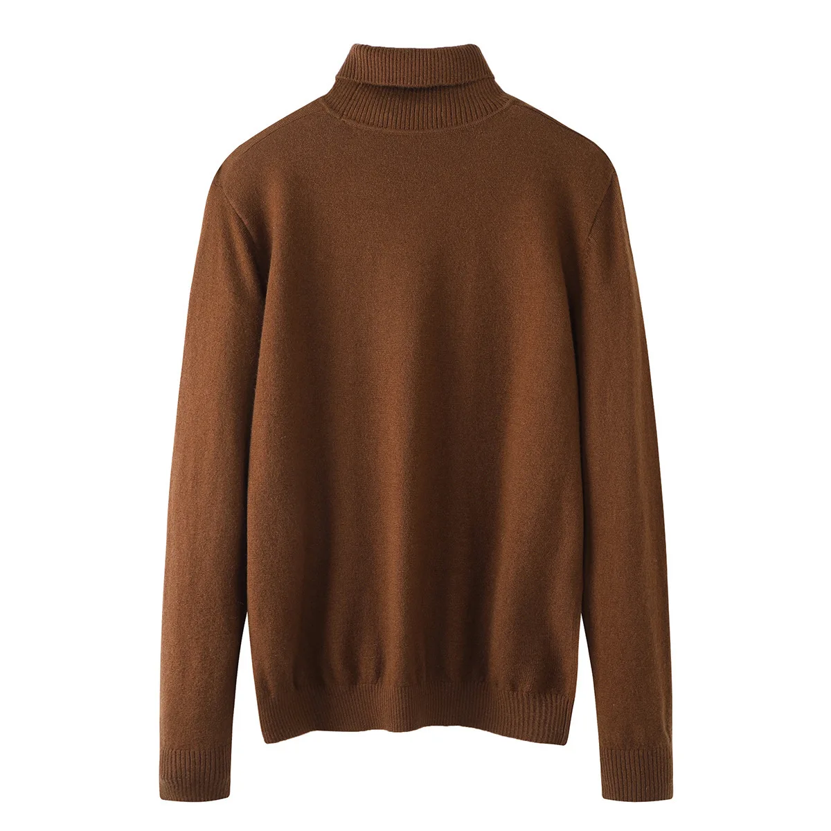 Brand Cut Label Autumn and Winter Men's Clean Color Windproof High Collar Warm Casual Bottom Knitted Sweater Z4E09500