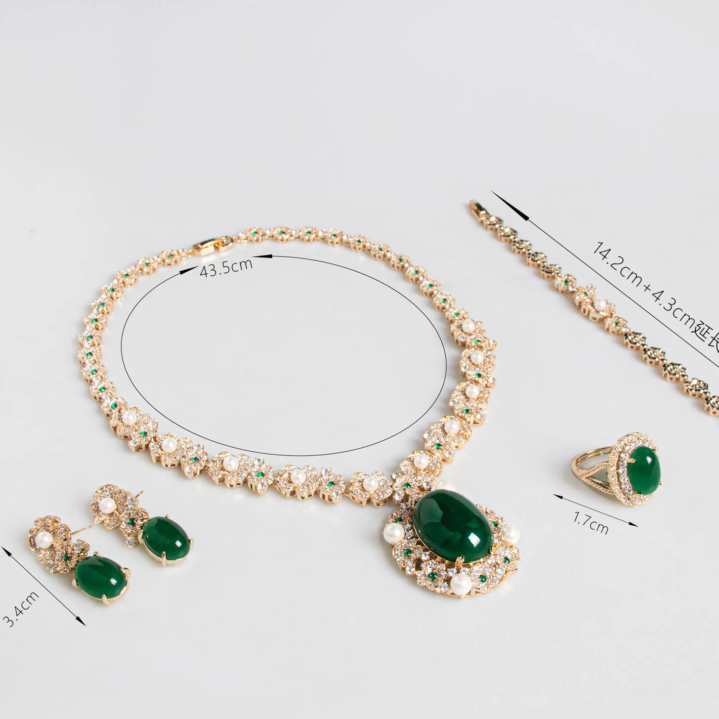 Popping conchiglia fiore perla pendente collana orecchini bracciale anello set donna matrimonio cena festa accessori M-247