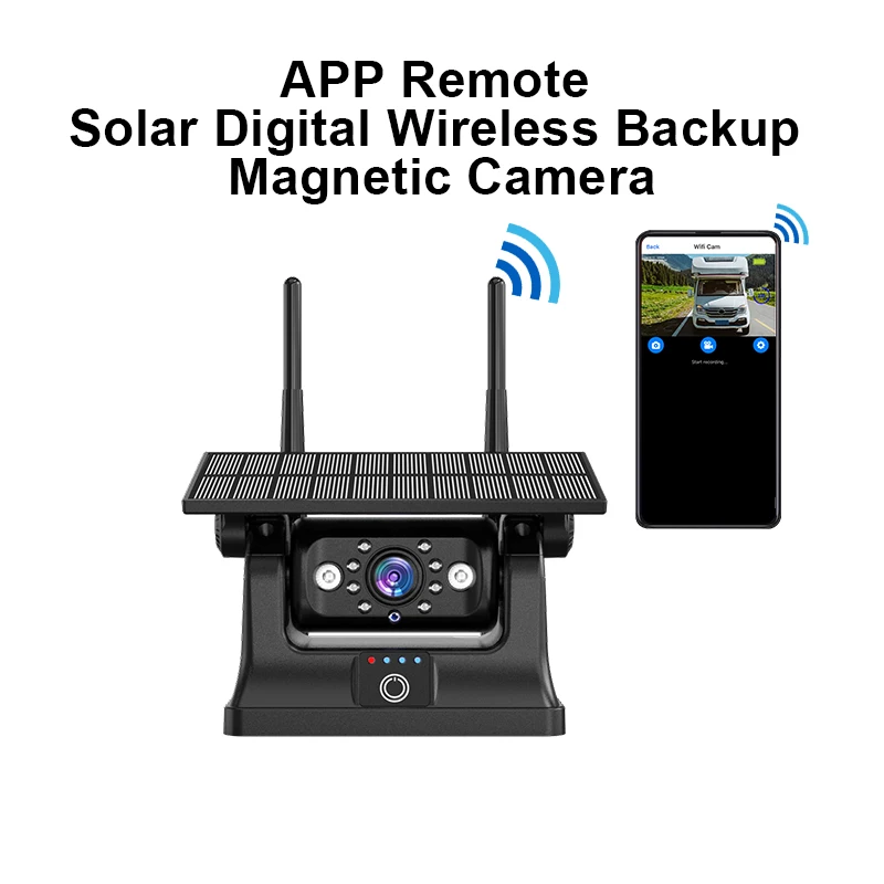 YYHC-Remote Control Wireless Mobile APP Solar Battery Power Camera , Waterproof and Magnetic Base for Car Truck Pickup