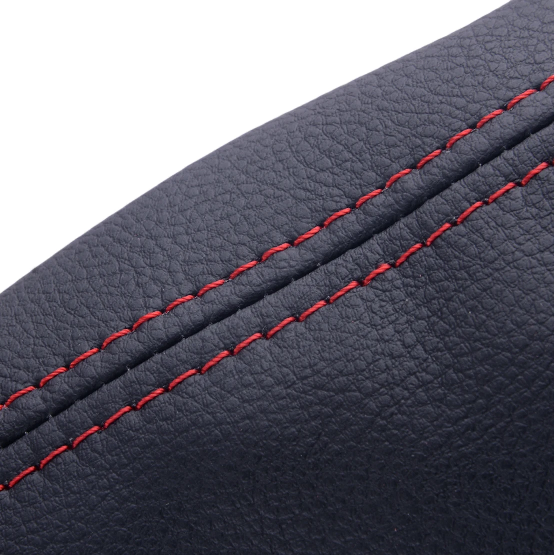 Microfiber Leather Car Armrest Box Pad Cushion Cover Trim Fit for Honda Civic Sedan 2023-2022 Black with White Line