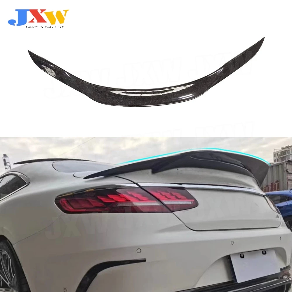 

Forged Carbon Rear Trunk Duck Spoiler Wing for Benz S Class W217 C217 S63 S65 AMG Coupe 2015-2020 Car Accessories