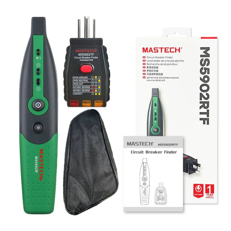 MASTECH MS5902 Circuit Breaker Finder/Socket Tester Instruction/Fully Automatic Circuit Breaker Finder