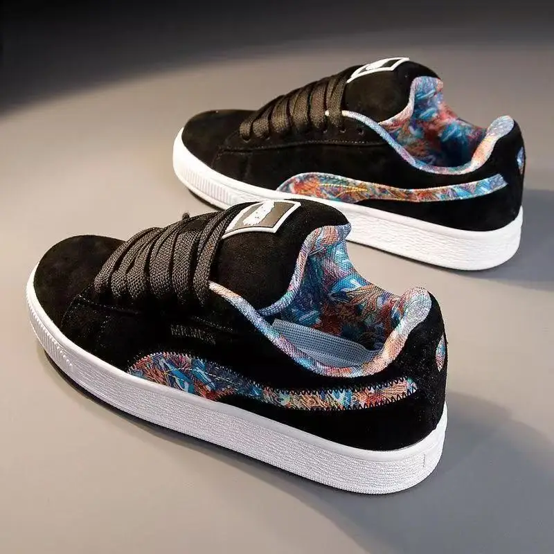 New style black thick-soled sports casual shoes for students men and women in spring and autumn35-43