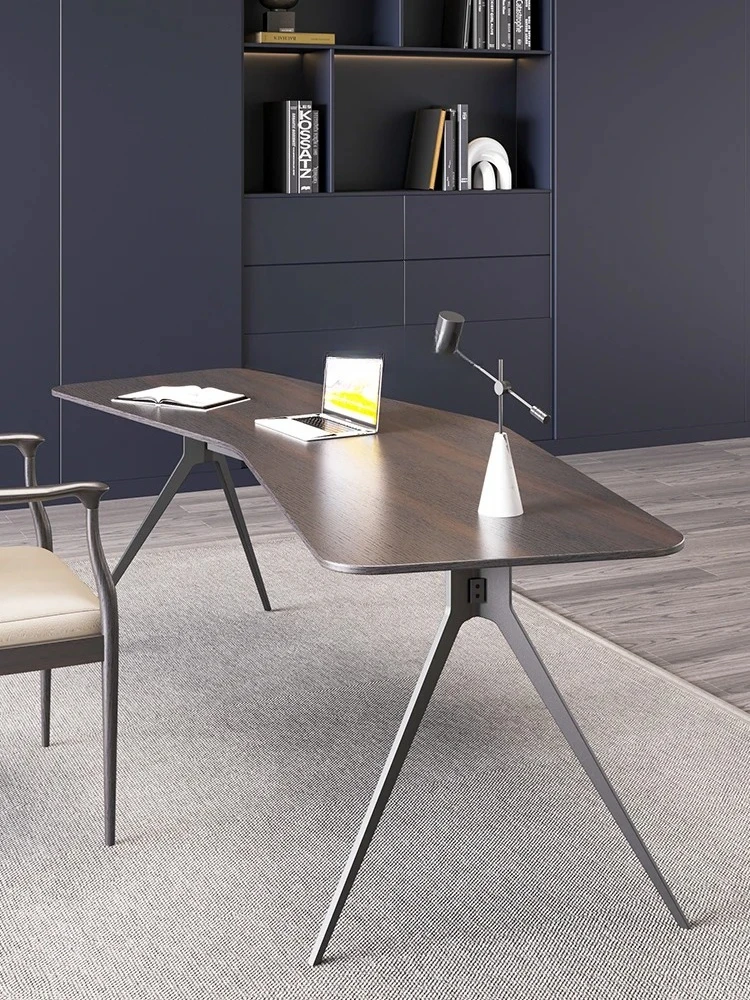 Italian desk modern simple office corner solid wood table boss president table