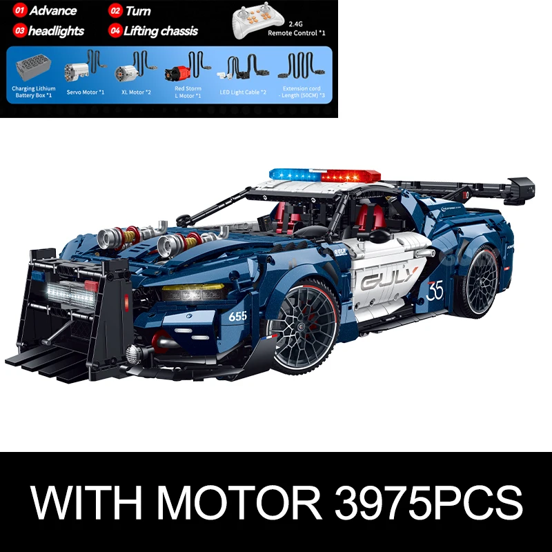 GULY 10655 MOC Limited Edition Politieauto Bouwstenen Hypercar Model Bricks Puzzel Montage DIY Speelgoed Chrismas Geschenken Kinderen