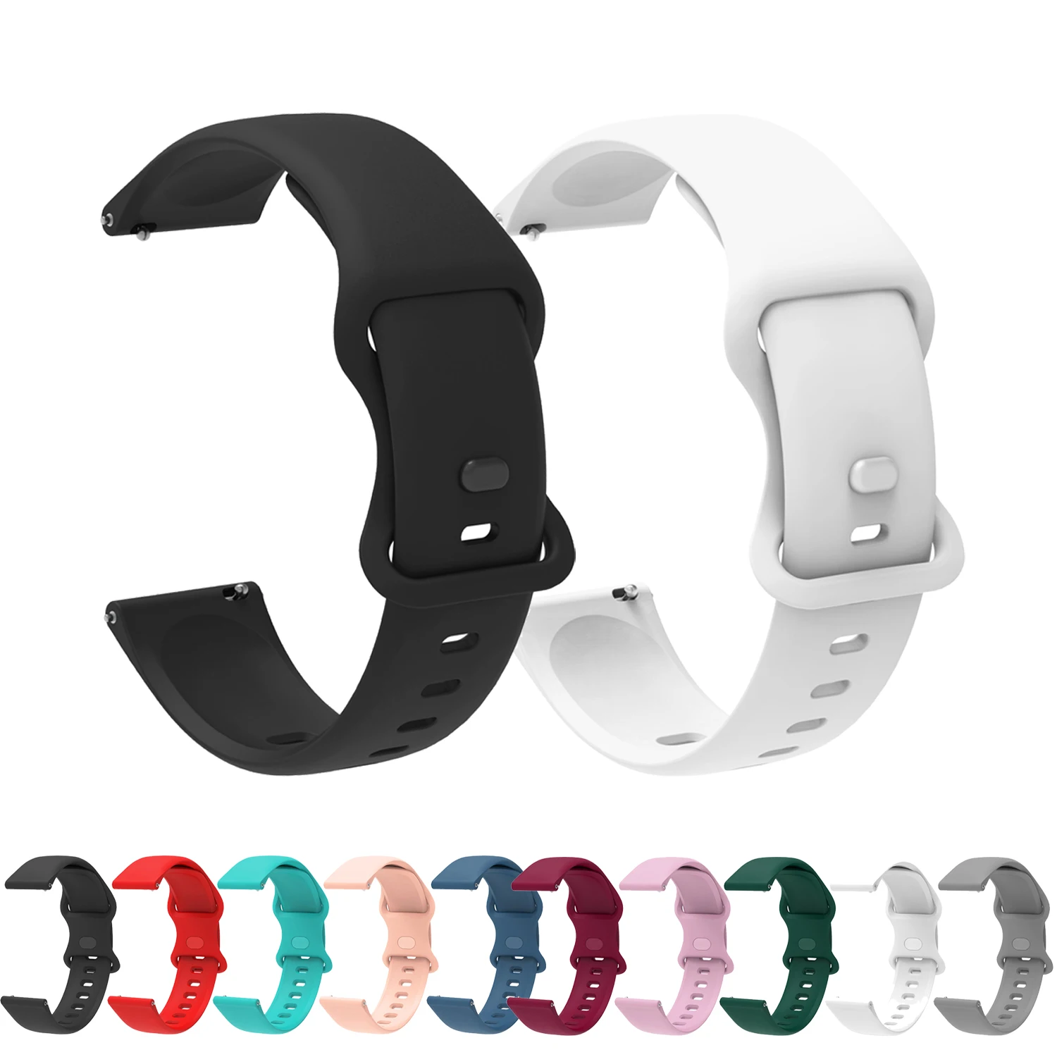 20mm 22mm Silicone Strap For Garmin Venu 3 Band Forerunner 265 255 245 165 Music Vivoactive 4 5 Bracelet Garmin Venu/SQ/SQ2 Belt