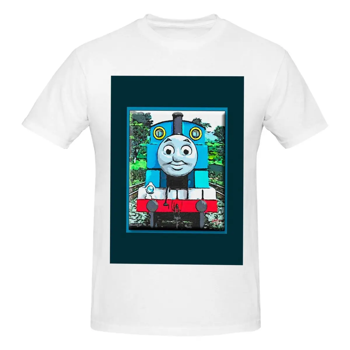 Thomas The Train T-Shirt for Men Cotton Plus Size T Shirts Men's Tees Short Crew Neck Summer Clothes Tops S-6XL