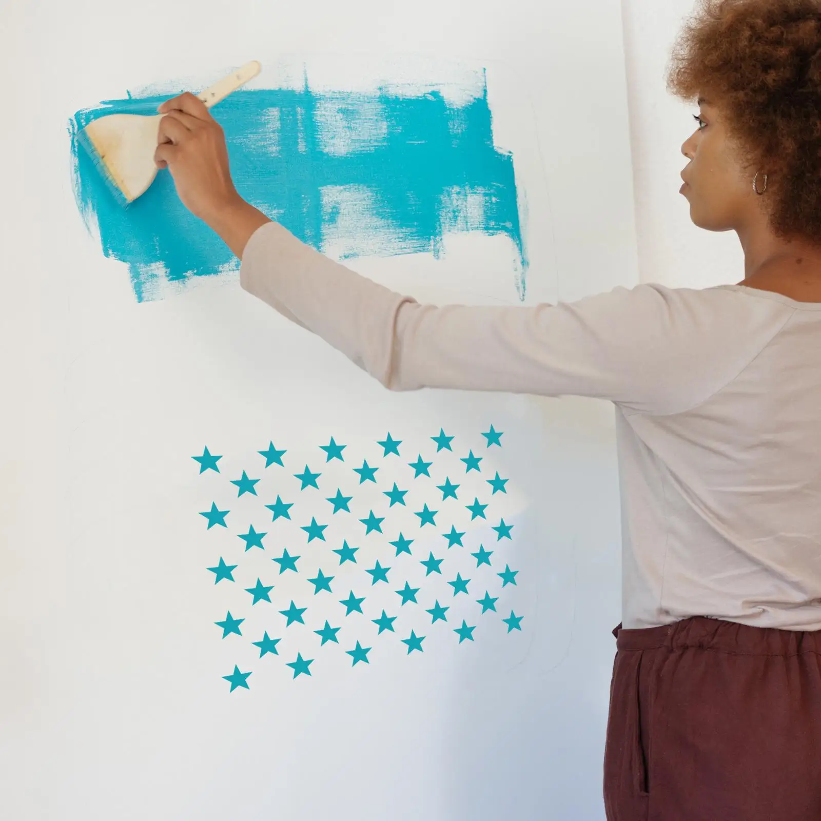 5 Pcs Pentagram Template Drawing Stencils Reusable Spraying Painting Classroom Pattern Safety Templates Craft PP Material