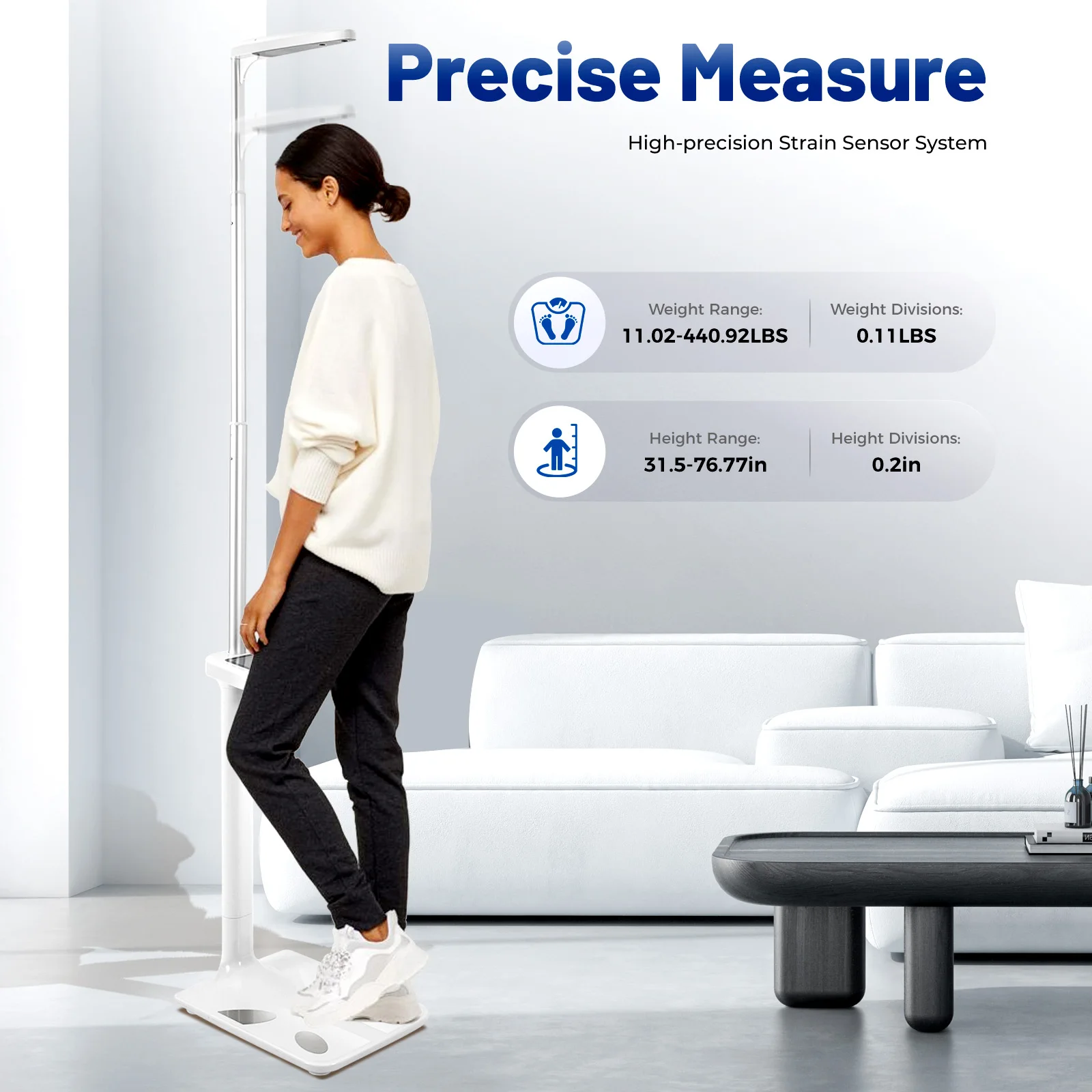 

Digital Body Weight Scale with LCD Display – Accurate Weight and Height Measurements