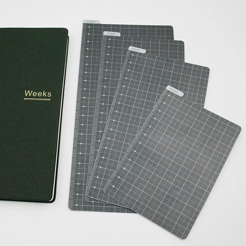 Weeks Travelers Notebook A5 A6 Writing Mat Pad PVC Grid Sewing Cutting Mats Ruler Board Drawing Clipboard Measuring Supplies
