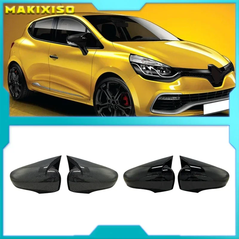 

For Renault Clio 4 MK4 Car Door Side Rearview Mirror Cover Side Mirror Cap Sticker Trim