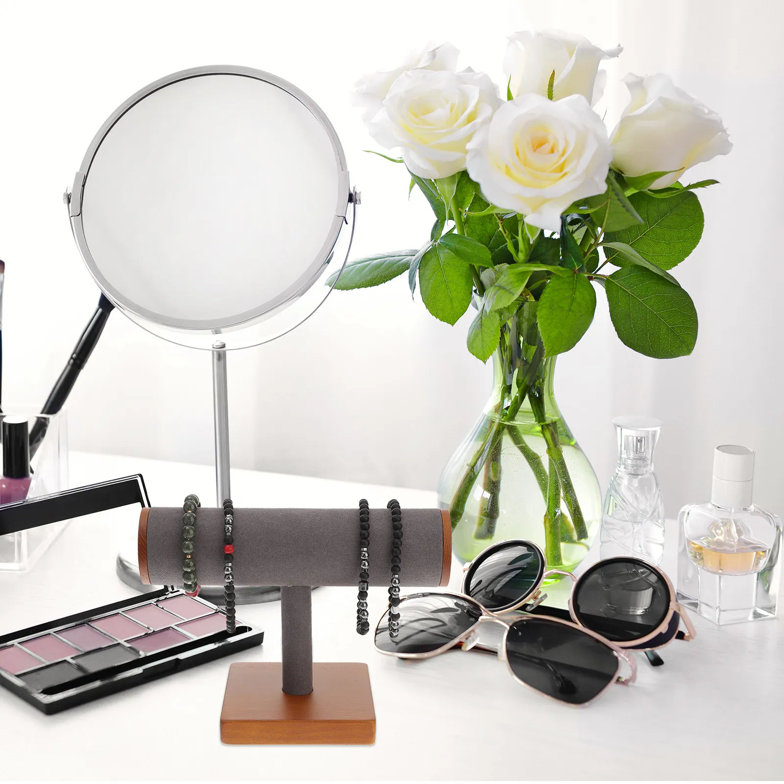 

Деревянная подставка-органайзер для демонстрации ювелирных изделий: браслетов, цепочек, часов. Стойка для хранения украшений для магазина и дома.