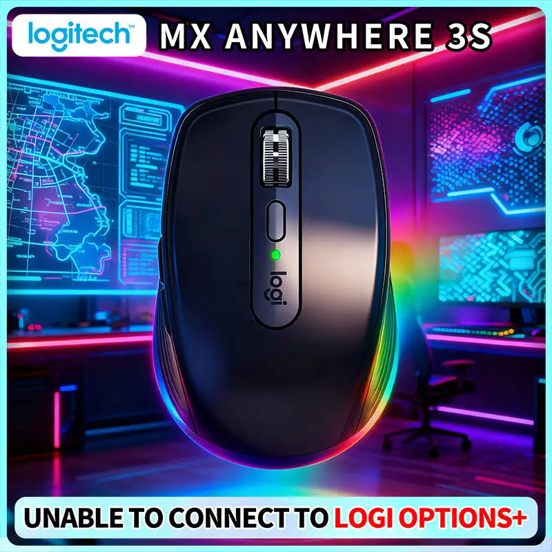 High-Precision MX Anywhere 3S - 8K DPI, 3-Device Bluetooth, Silent Click, Ideal for Tea Fair Signing & On-site Work