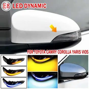 LED dynamické směrové světlo pro Toyota AQUA COROLLA AXIO FIELDER AURIS ALLION PRIUS C VITZ Kontrolka zpětného zrcátka 8 nejlepší prodej ukazatel směrového zrcátka Toyota Aqua - №3