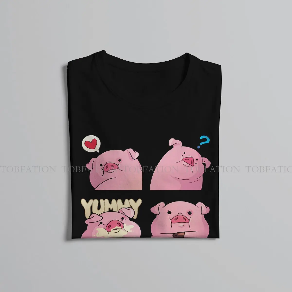 Gravity Falls Newest TShirts Pig Animal Men Style Fabric Tops T Shirt Round Neck 