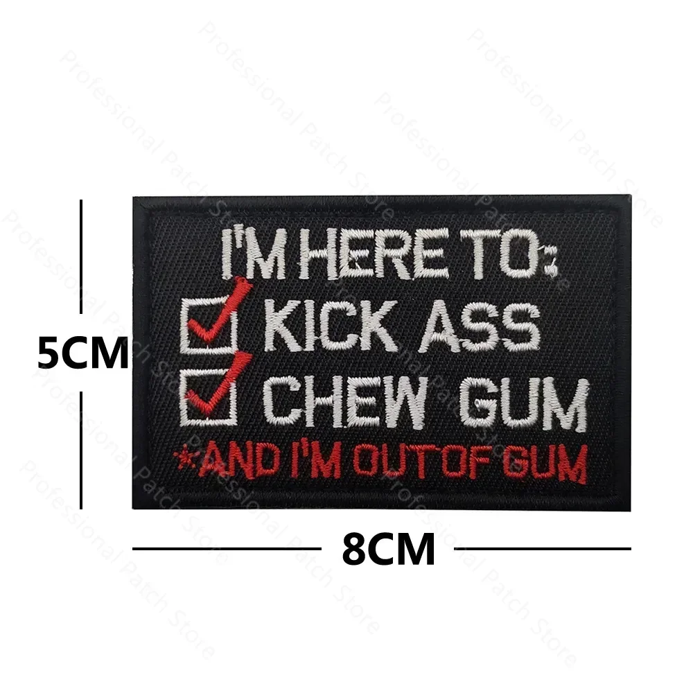 Hot Selling   Funny Classic Saying Patch Motivational Phrases Biker Slogan Words Patches Appliqued Sticker Chevron Strip Badge