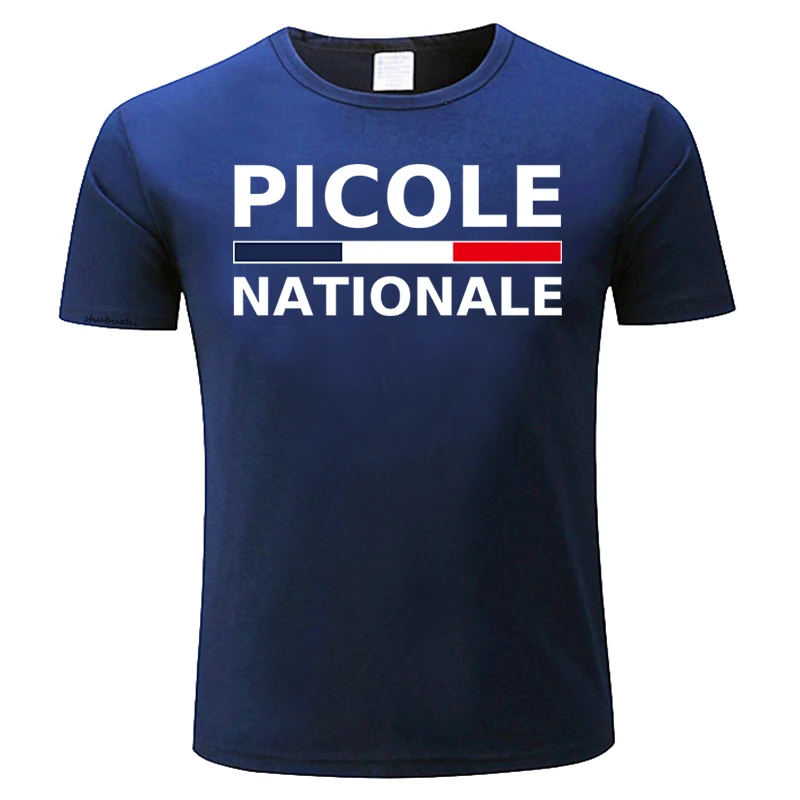 Picole Nationale T Shirt Loose men Cotton Printed T-shirt national picole TShirts Humorous homme tshirt classical tops