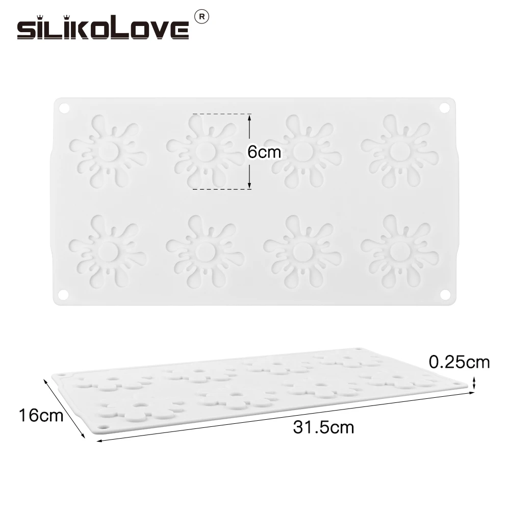 SILIKOLOVE Flower Shape Chocolate Mold Silicone Mold for Cake Decorating French Dessert Decorating Mould DIY Baking Tools