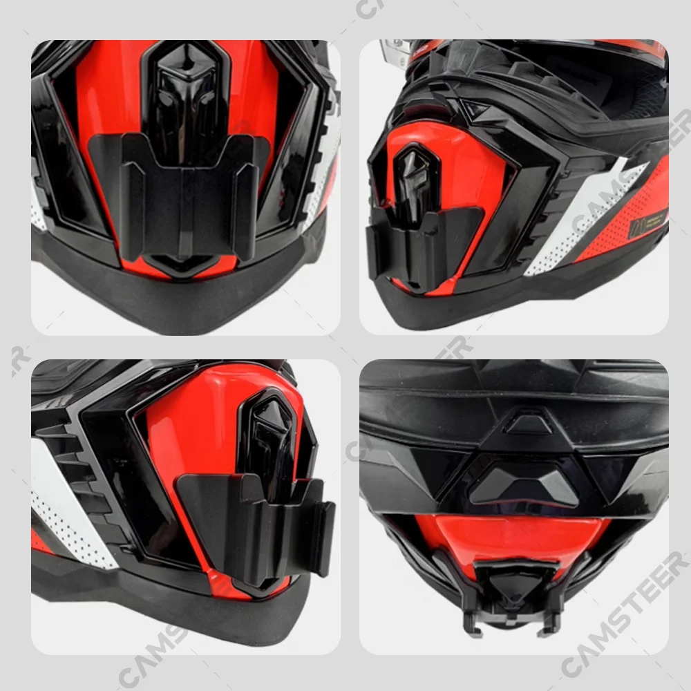 LS2 MX701 Casco Supporto per mento in alluminio personalizzato per GoPro Hero 12 11 10 9 Insta360 X4 X3 Ace pro DJI Action 3 4 Accessori per fotocamera