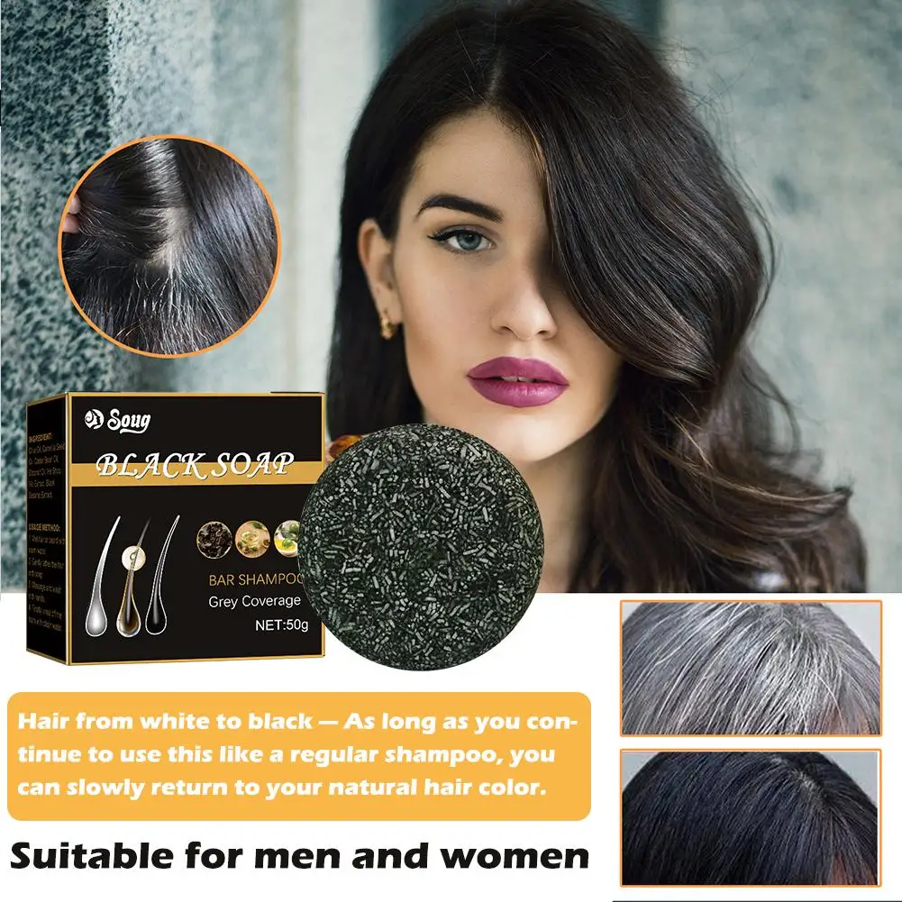 /5pcs Haar Verdunkelung Shampoo Riegel Seife Anti Schuppen Tiefen reinigung verbessern juckende Kopf Frizz schwarze Nahrung schwarze Seife