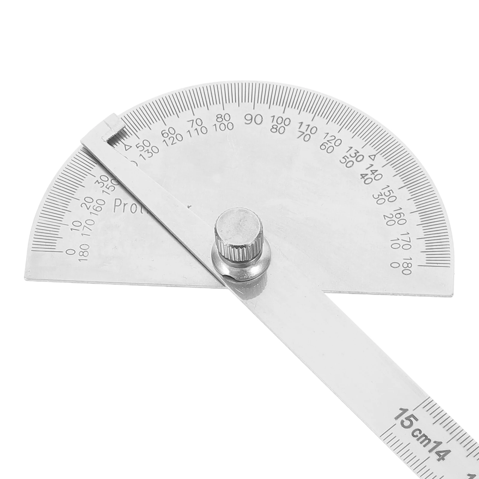 

150Mm Stainless Steel Protractor Round Head 180 Degree Angle Measuring Tool For Homework Drawing Instruments Ruler Silver