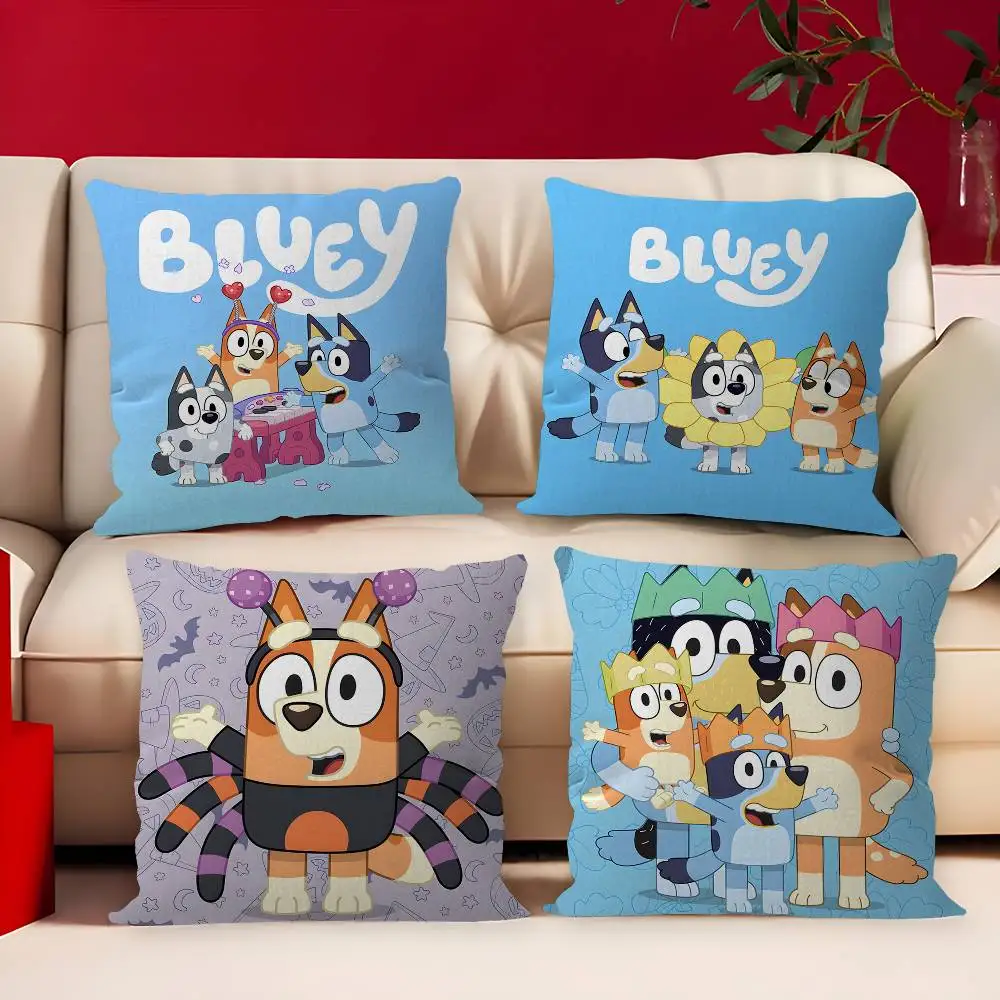 Housse de coussin de dessin animé B-Blueys, taie d'oreiller, décoration de salon, canapé, maison, personnalisée