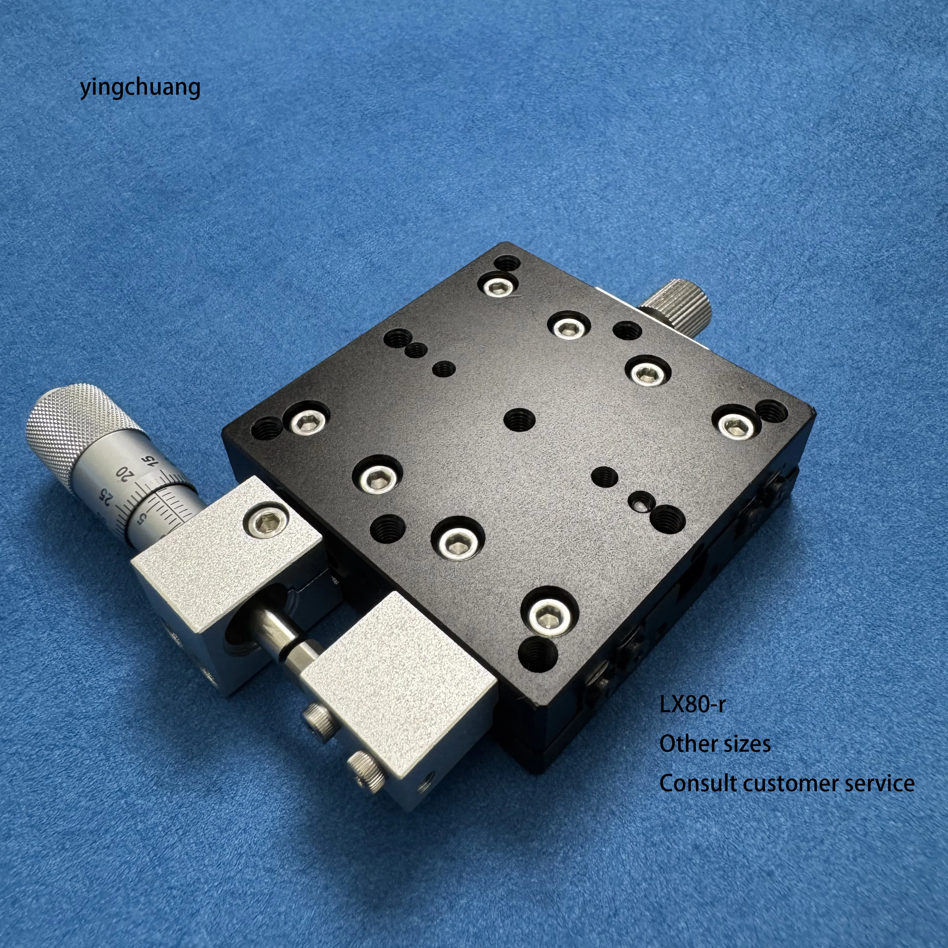 LX125 X axis manual high-precision displacement platform optical displacement platform cross roller guide slide precision Color: