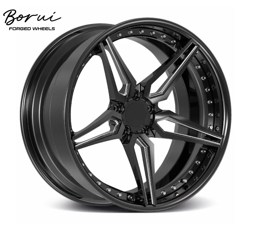 Borui Forged Wheels Forged Racing Car Wheels 18-24 Inch Mesh Design Customizable Color 19-23 Inch Wheels Pentagon Shape