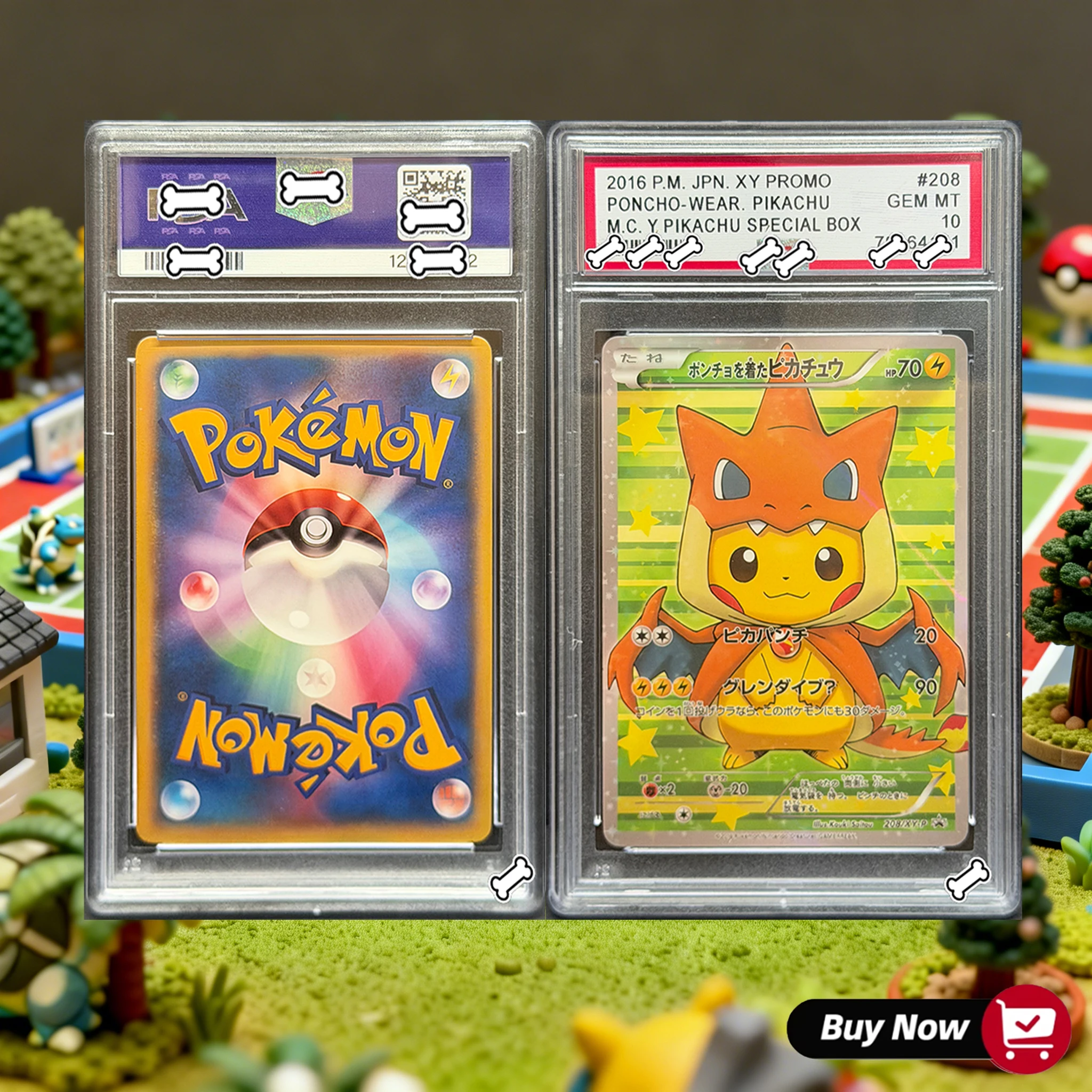 

2016 Pokemon JPN XY Pikachu Special Promo Full Art Holo Art Print - JPN High Quality TCG Theme Bookmark/Collectible