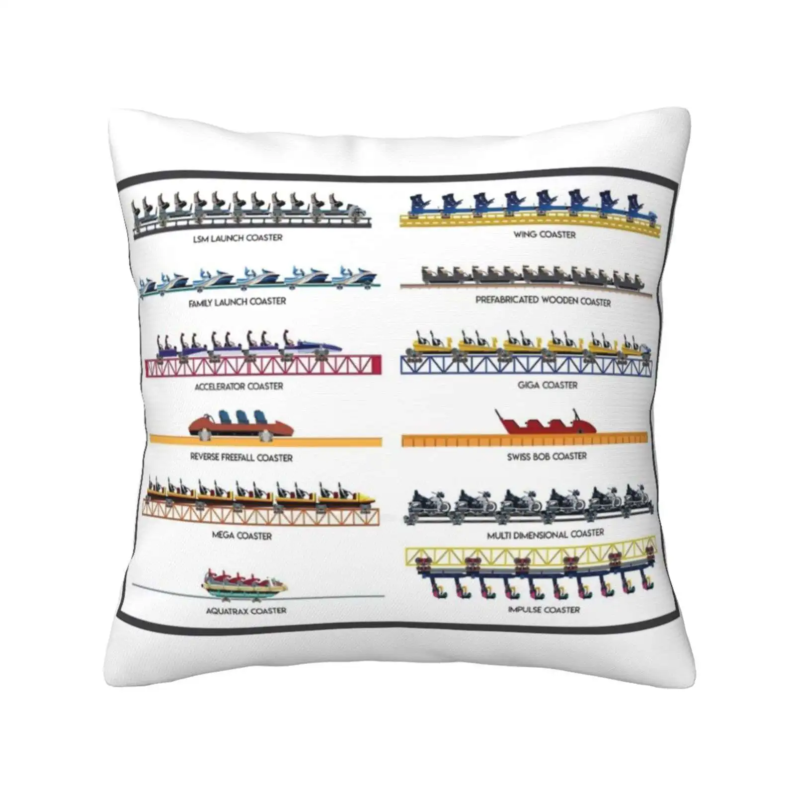 Intamin Rollercoaster Range Design Home Sofa Car Cushion Cover Pillowcase Intamin Rides Theme Parks Rollercoasters