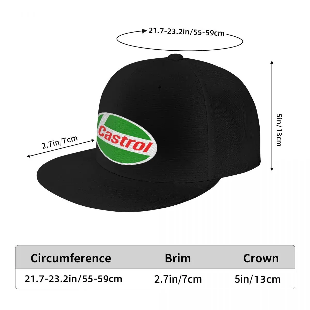 Boné Castrol Racing masculino e feminino, boné de basebol, 740