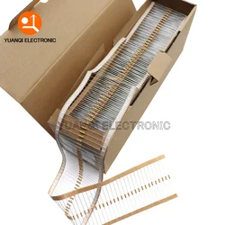 5000pcs 1/4W Carbon Film Resistor 5% 0.25W 0R - 22M 10 47 100 470 510 1K 3.3K 10K 22K 47K 100K 220K 330K 470K 1M 4.7M ohm