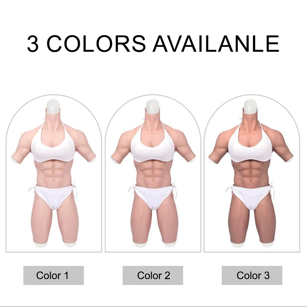 Eyung 8th/9th Silicone Breast With Fake Muscle Body Suit Cosplay Silicone Crossdressers Transgender Muscle Barbie Muscle Suits