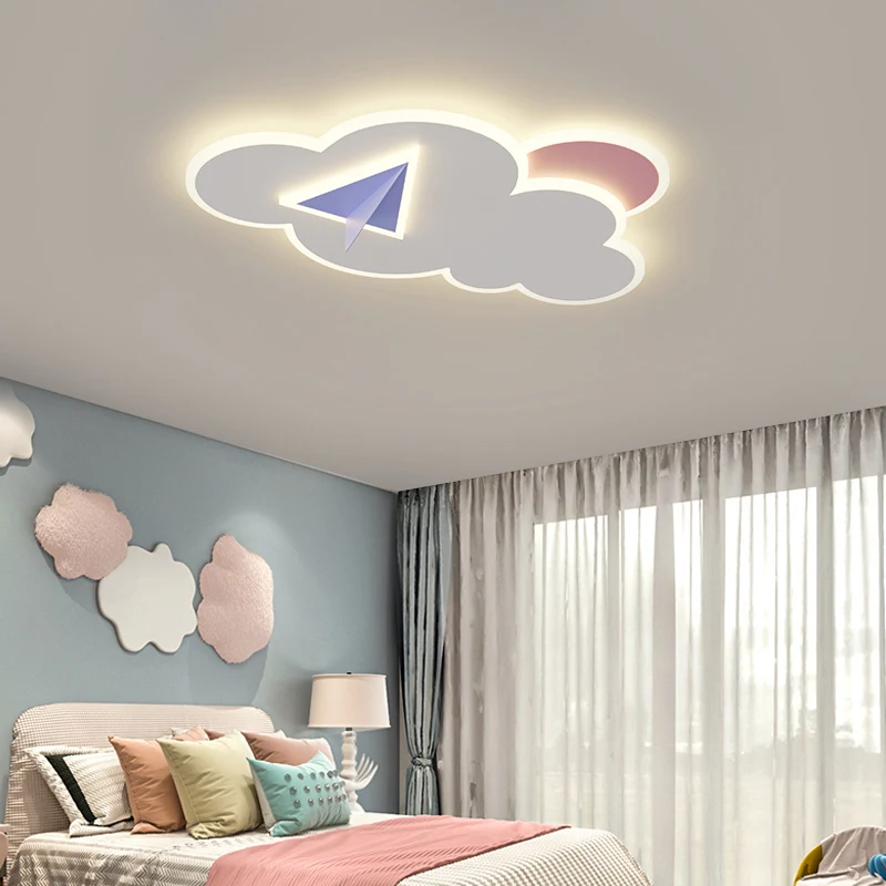 Luz de teto LED criativa com nuvem para crianças, moderno e simples, sala de estar, quarto, casa, iluminação interior, lâmpadas para meninos e meninas