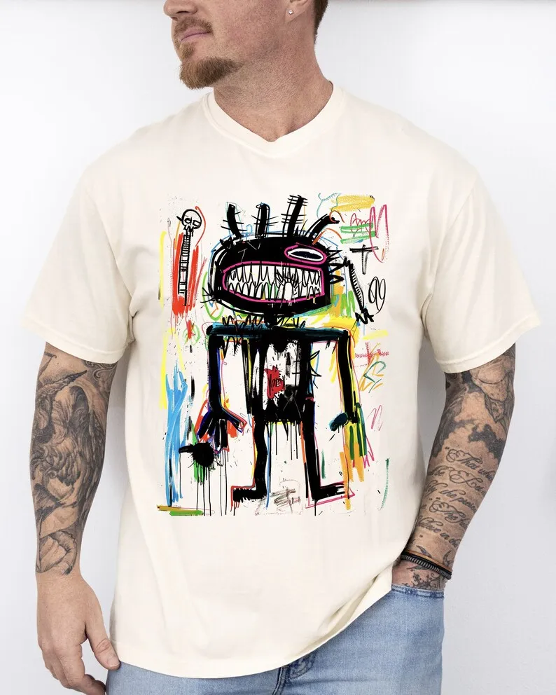 Robot Zombie, Halloween, Graffiti, Fun, Colorful, Neo Expressionist Shirt, Comfort Colors Tee