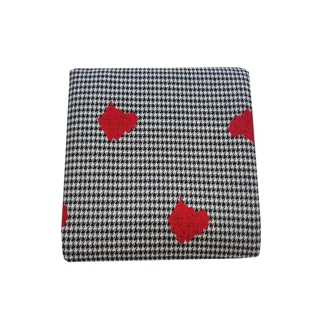 

Wool Yarn Dyed Thousand Bird Jacquard Fabric Autumn Winter Windbreaker Suit Brand Fashion Design Sewing Wholesale Material Cloth