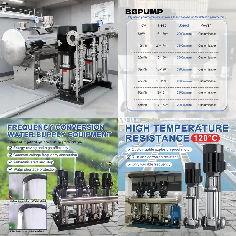 for Frequency Conversion Constant Pressure Negative Pressure Waterless Station Water Supply System