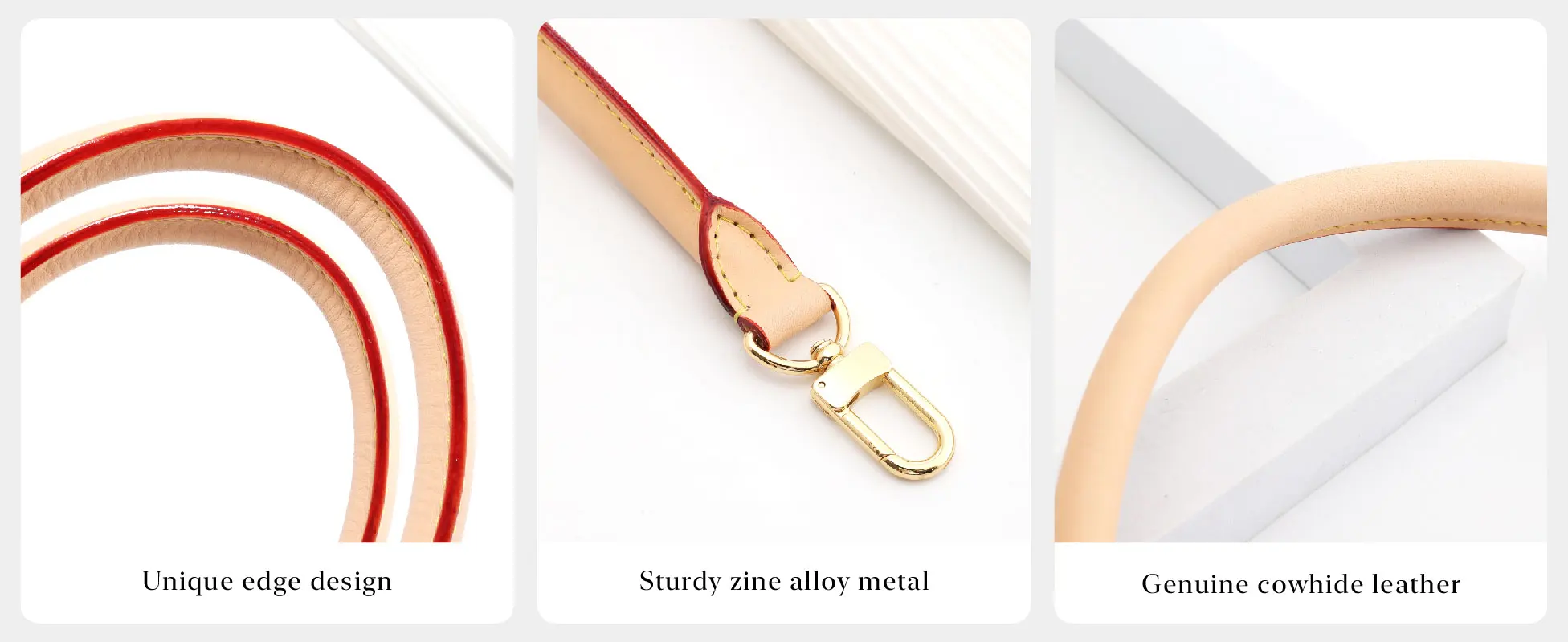 Cowhide Leather Bag Strap For Speedy Handbag Wide Match Precision Stitching Shoulder Strap Modification Bag Accessories