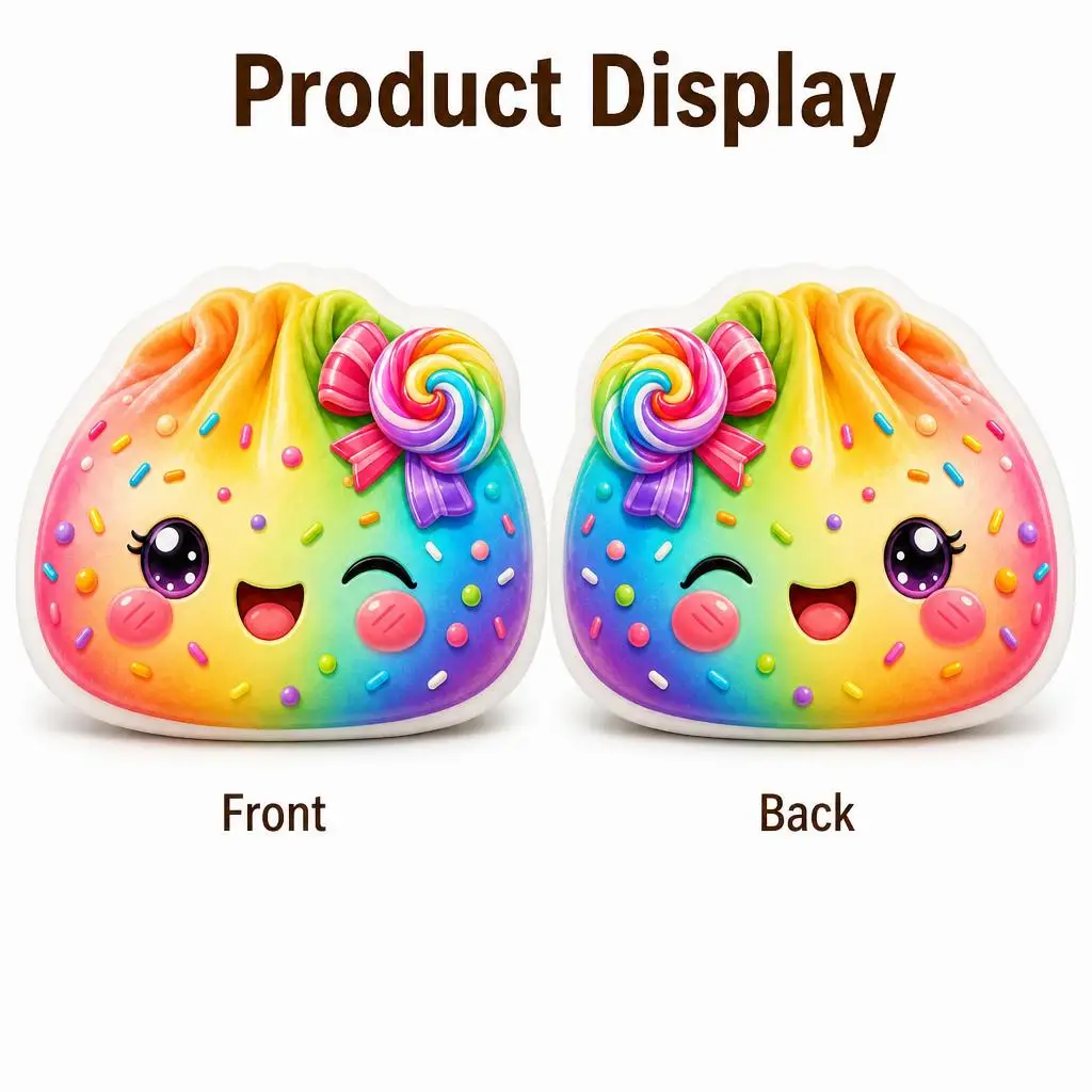 Rainbow Lollipop Dumpling Candy Dessert Plush Pillow Cushion Funny Stuffed Throw Pillow Home Decor Gift Sofa Bed view 4