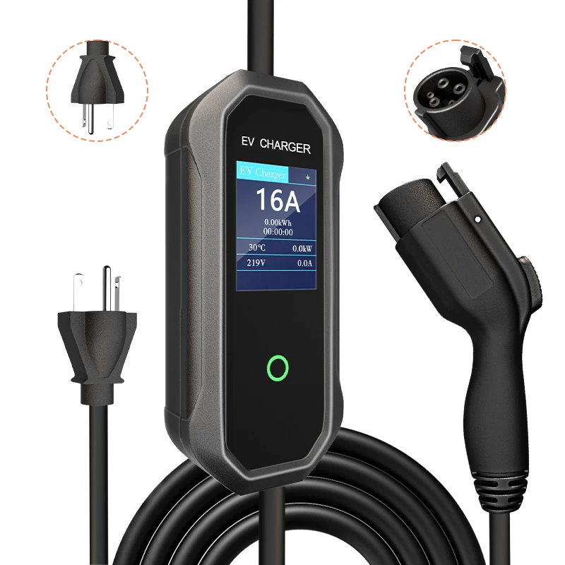 JNTIMUYA 16a 32a mode level 2 type1 type2 ac ev charger 7kw 11kw 22kw portable ev charger